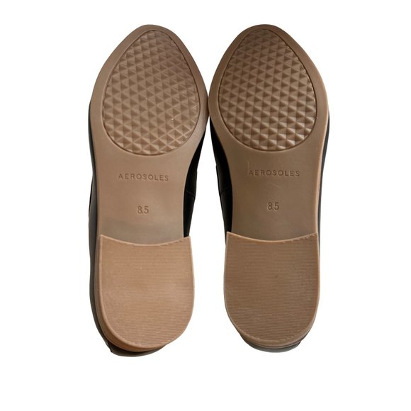 Aerosoles Easton NEW Leather Black Loafer Almond Toe Slip On Size 8.5 - Picture 6 of 7